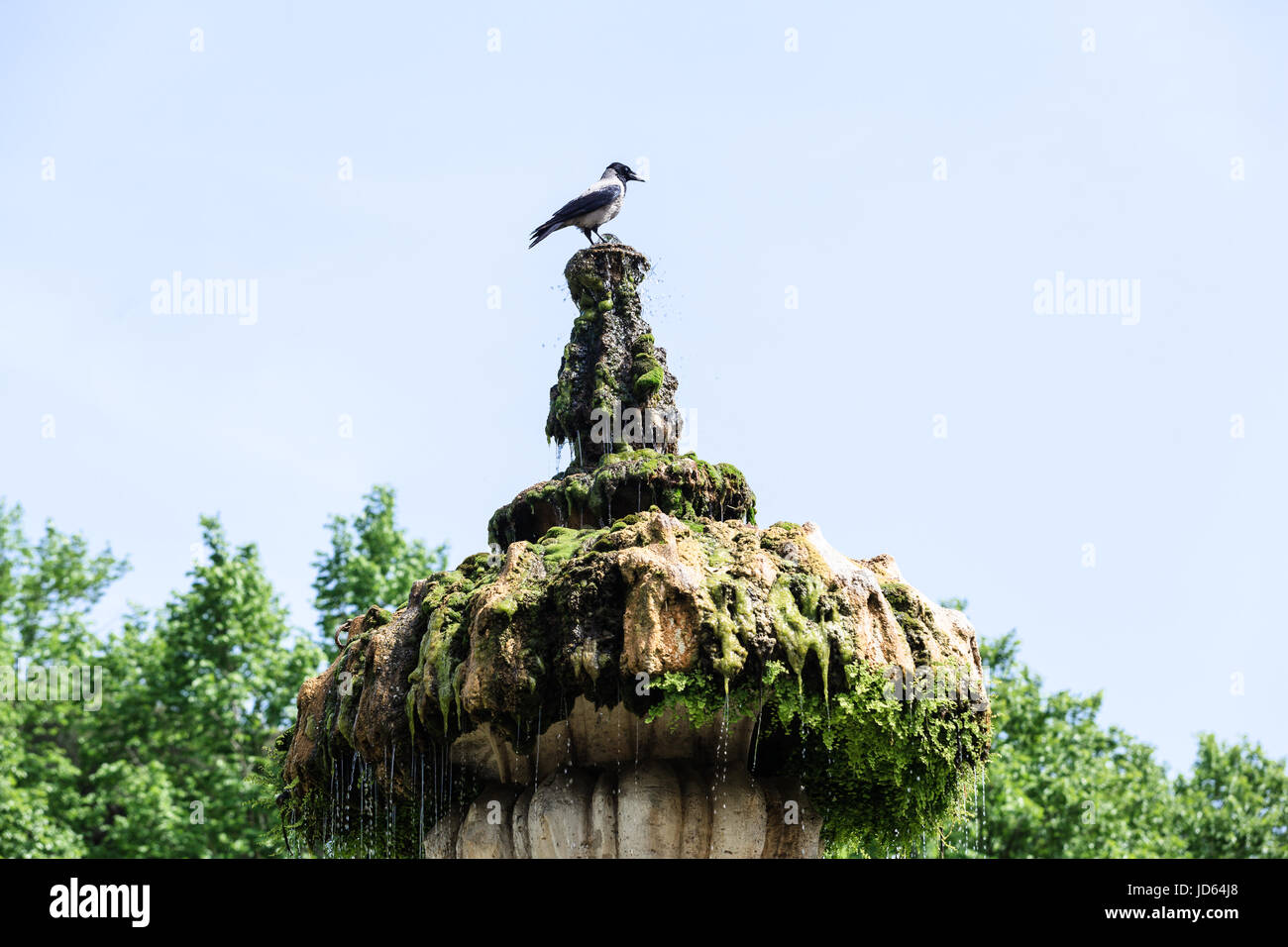 Fontain Giglio in Villa Doria Pamphili an der Via Aurelia Antica Stockfoto