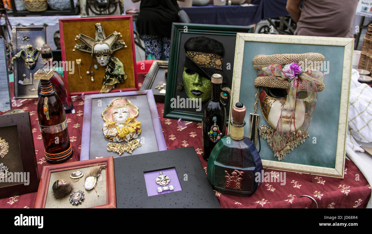 Venezianische Karnevalsmasken Stockfoto