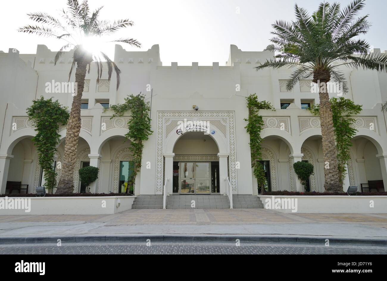 Blick von der Education City Complex von Qatar Foundation, derzeit im Bau in Doha ins Leben gerufen. Freuen Sie sich auf mehreren westlichen Universitäten Stockfoto