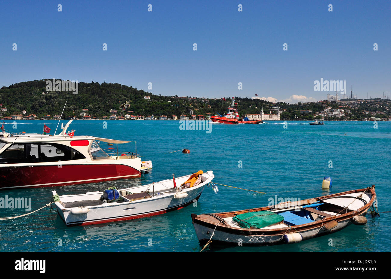 Türkis gefärbt Bosporus Stockfoto