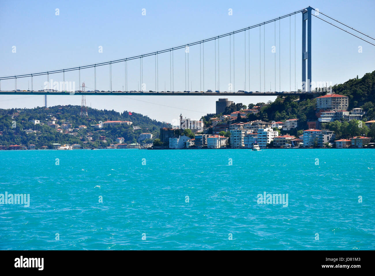 Türkis gefärbt Bosporus Stockfoto