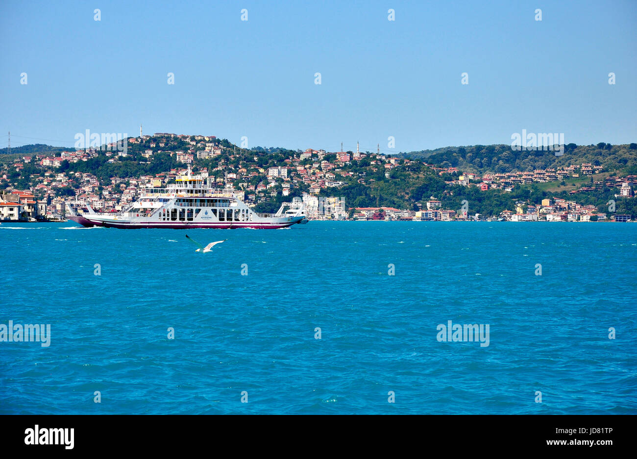 Türkis gefärbt Bosporus Stockfoto