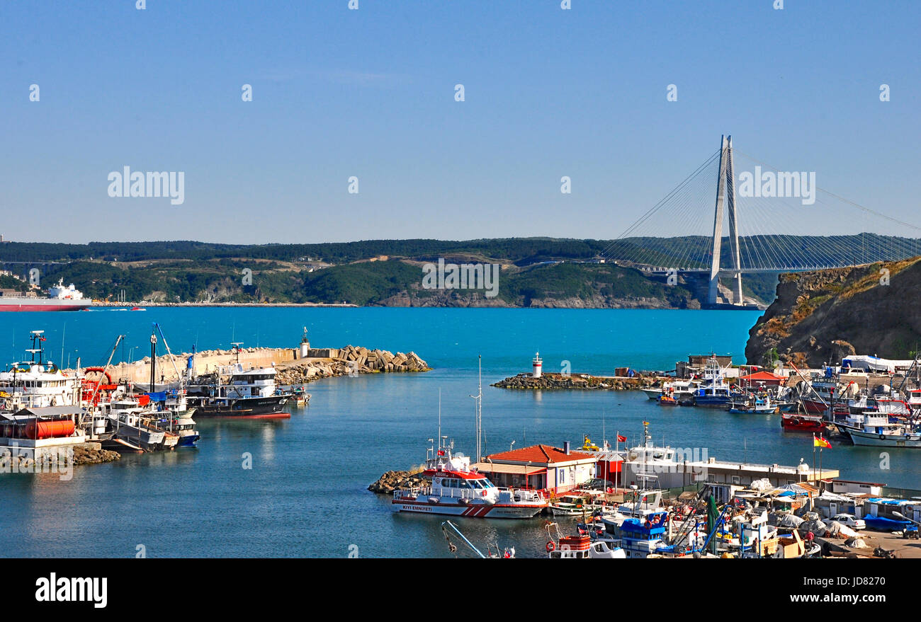 Türkis gefärbt Bosporus Stockfoto