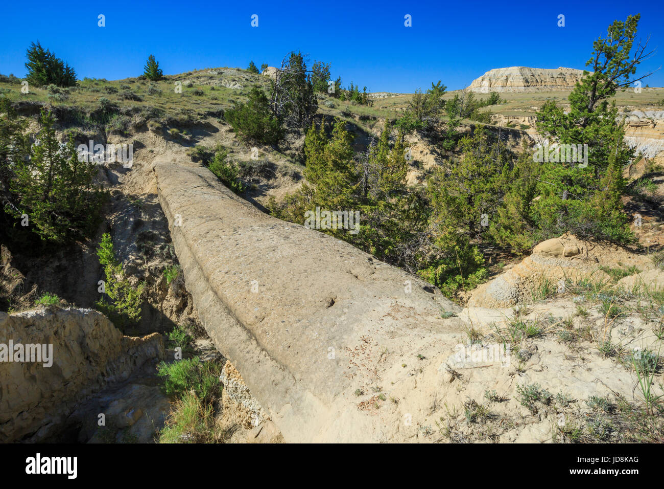 natürliche Brücke in den Badlands von Terry entlang der Calypso-Trail in der Nähe von Terry, montana Stockfoto