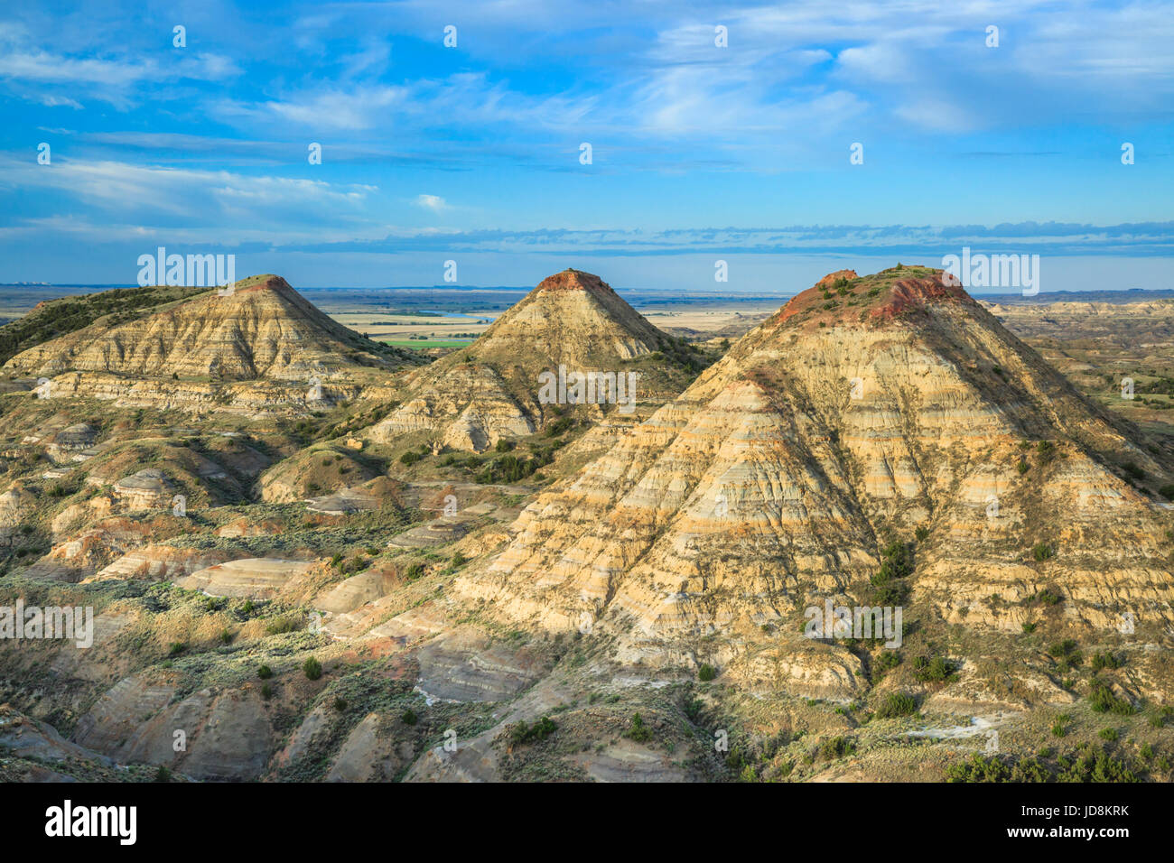 Heuhaufen Buttes in den Badlands von Terry in der Nähe von Terry, montana Stockfoto