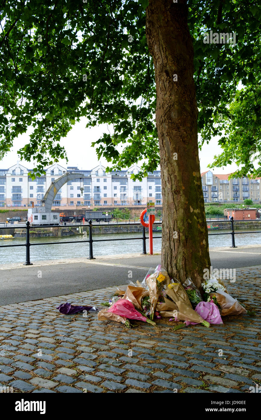 Gefahr des Ertrinkens Bristol Hafen. Stockfoto