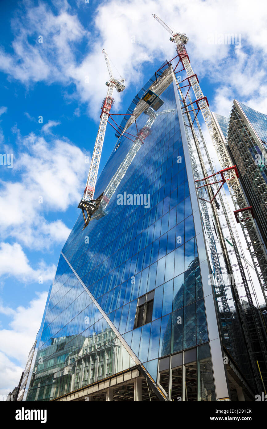 Bau der Skalpell-Wolkenkratzer in der Stadt von London, UK Stockfoto