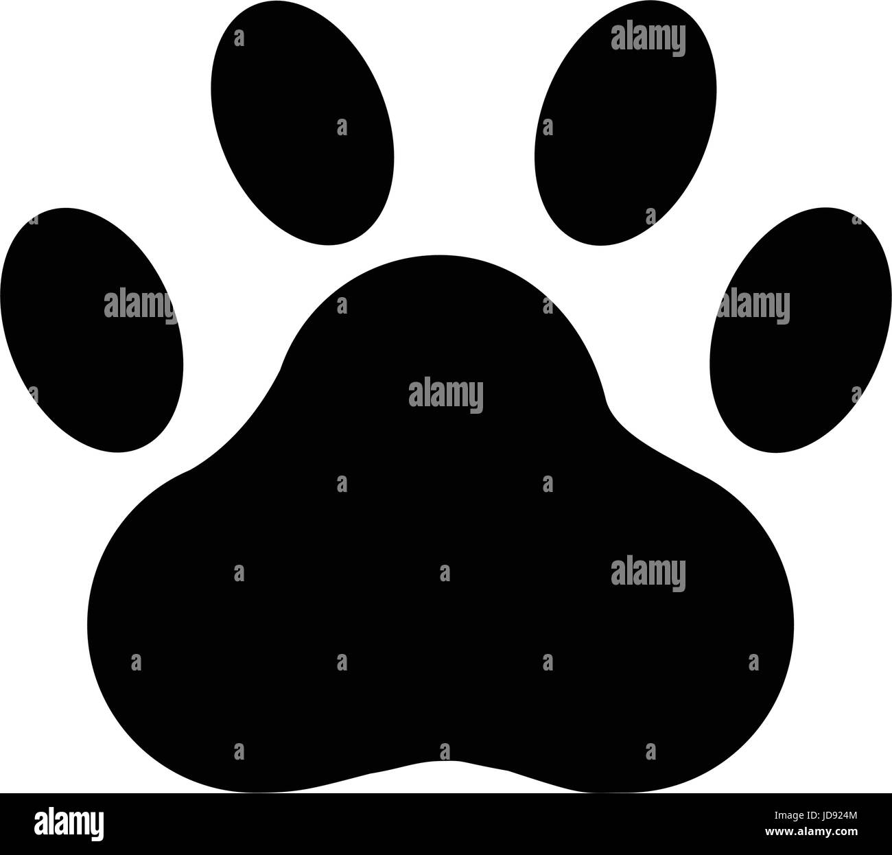 Hund-Fußabdruck Symbol isoliert auf weißem Hintergrund; Pfoten  Vektor-illustration Stock-Vektorgrafik - Alamy