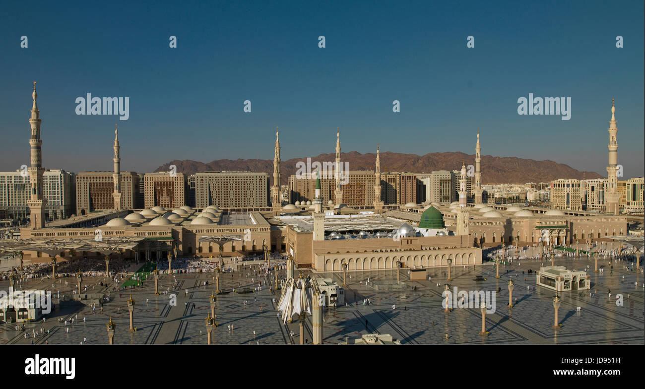 Masjid ein Nabawi Medina, Saudi-Arabien Stockfoto