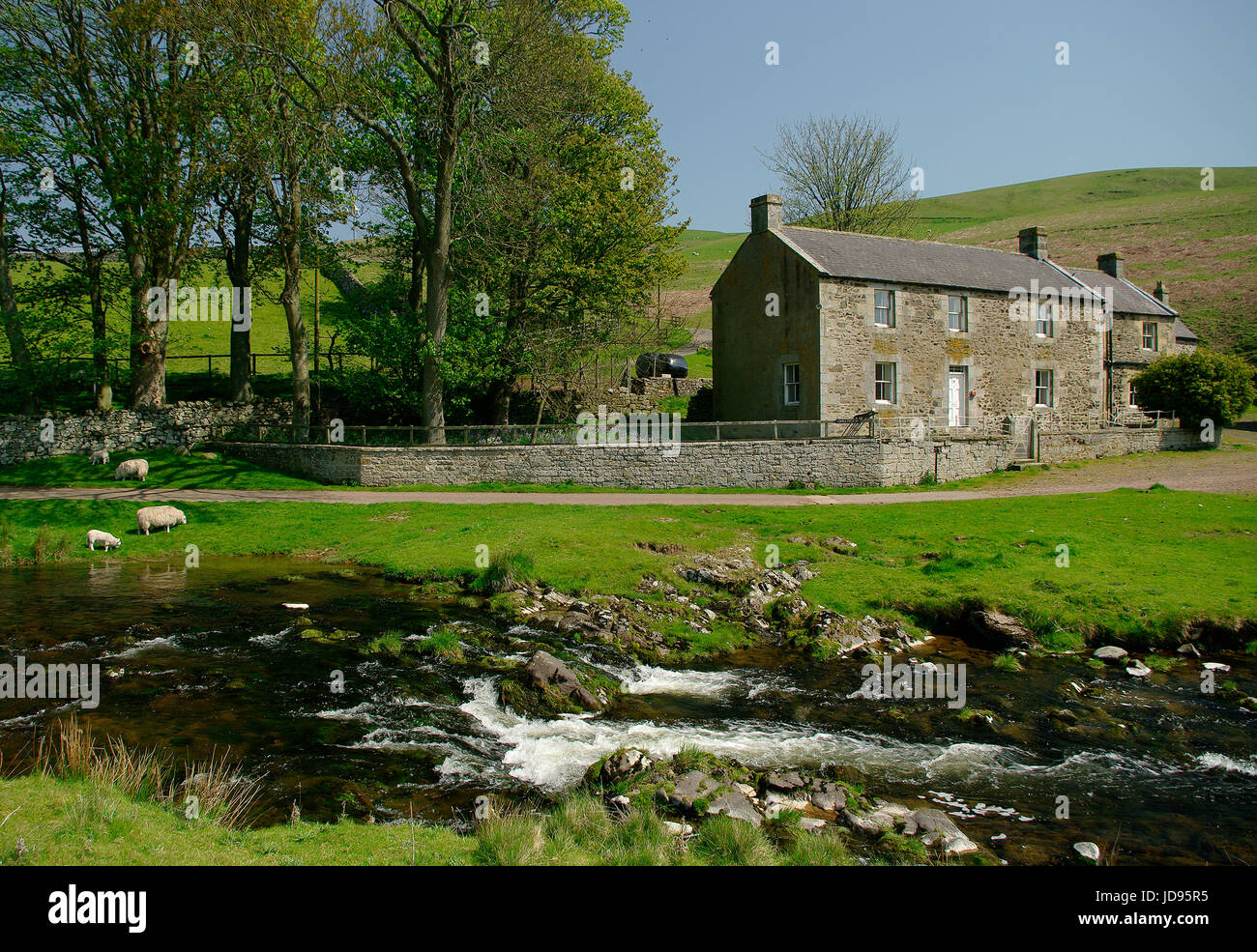 Bergbauernhof, Northumberlan Stockfoto