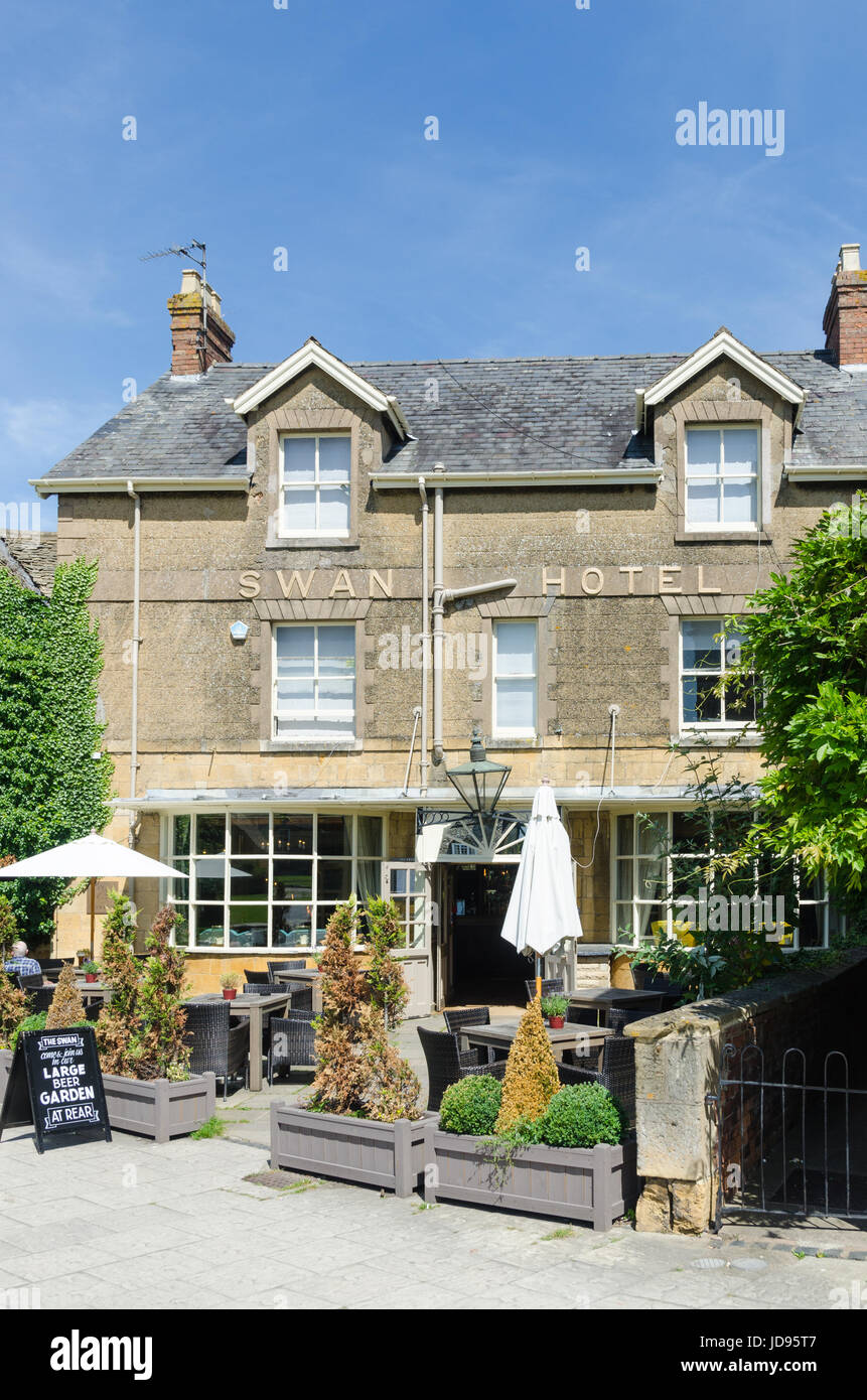 The Swan Hotel in der hübschen Cotswold Dorf Broadway Stockfoto