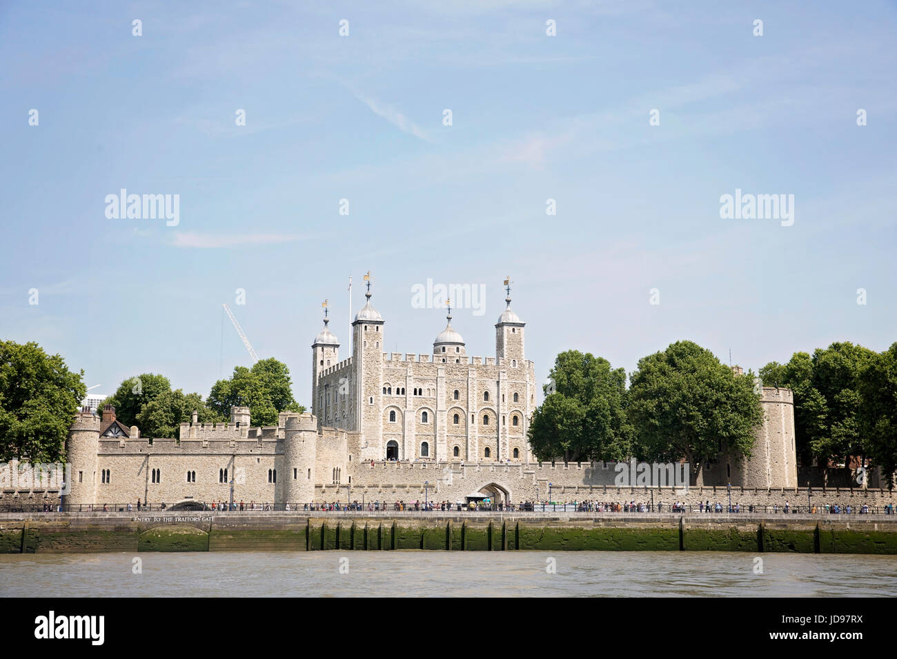 Tower von London auf der Themse Stockfoto