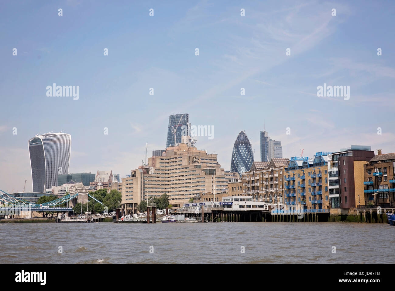 20 Fenchurch Street gesehen von der Themse, London, uk, england Stockfoto