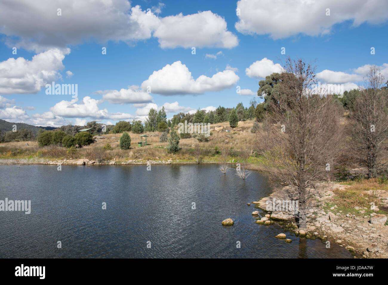 Quipolly Damm am natrlich südlich von Tamworth NSW Australia. Stockfoto
