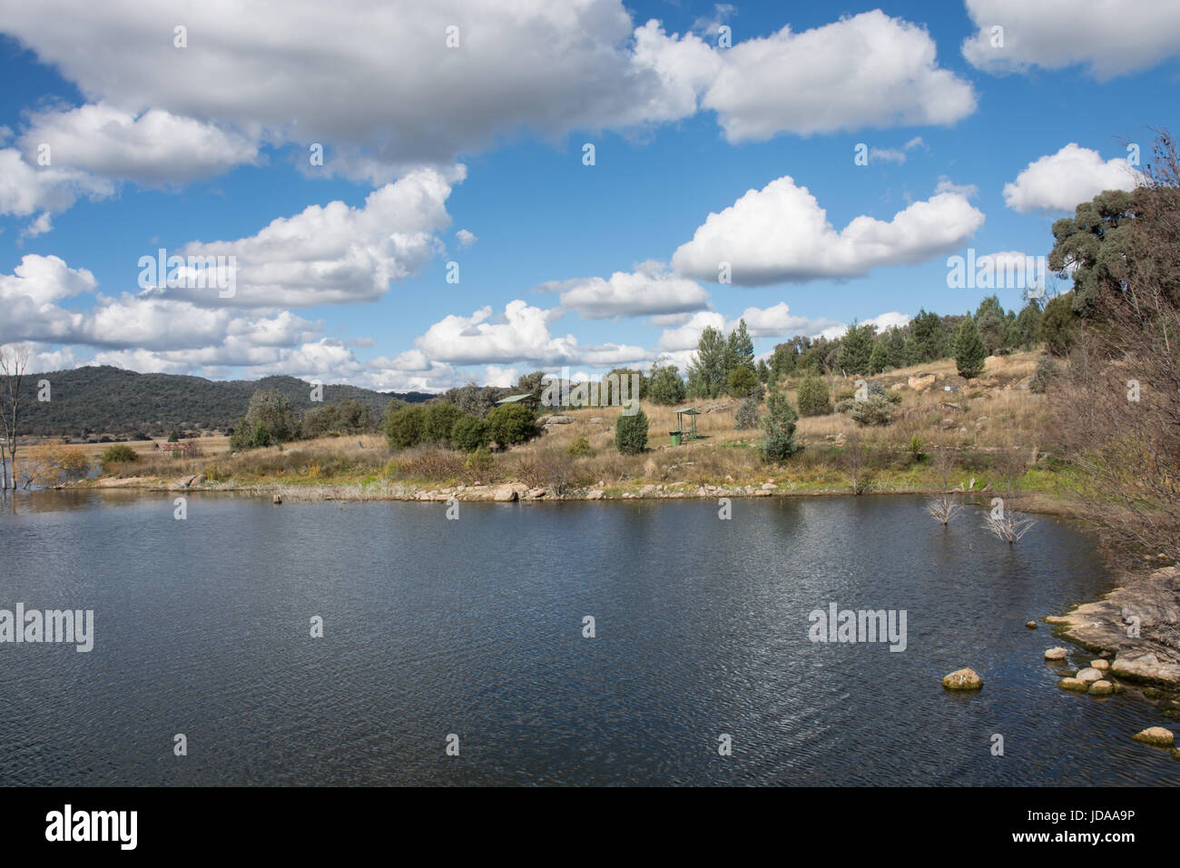 Quipolly Damm am natrlich südlich von Tamworth NSW Australia. Stockfoto