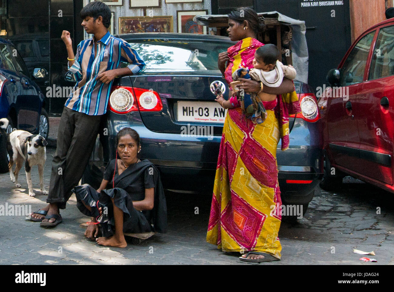 Bettler in Mumbai, Indien. Stockfoto