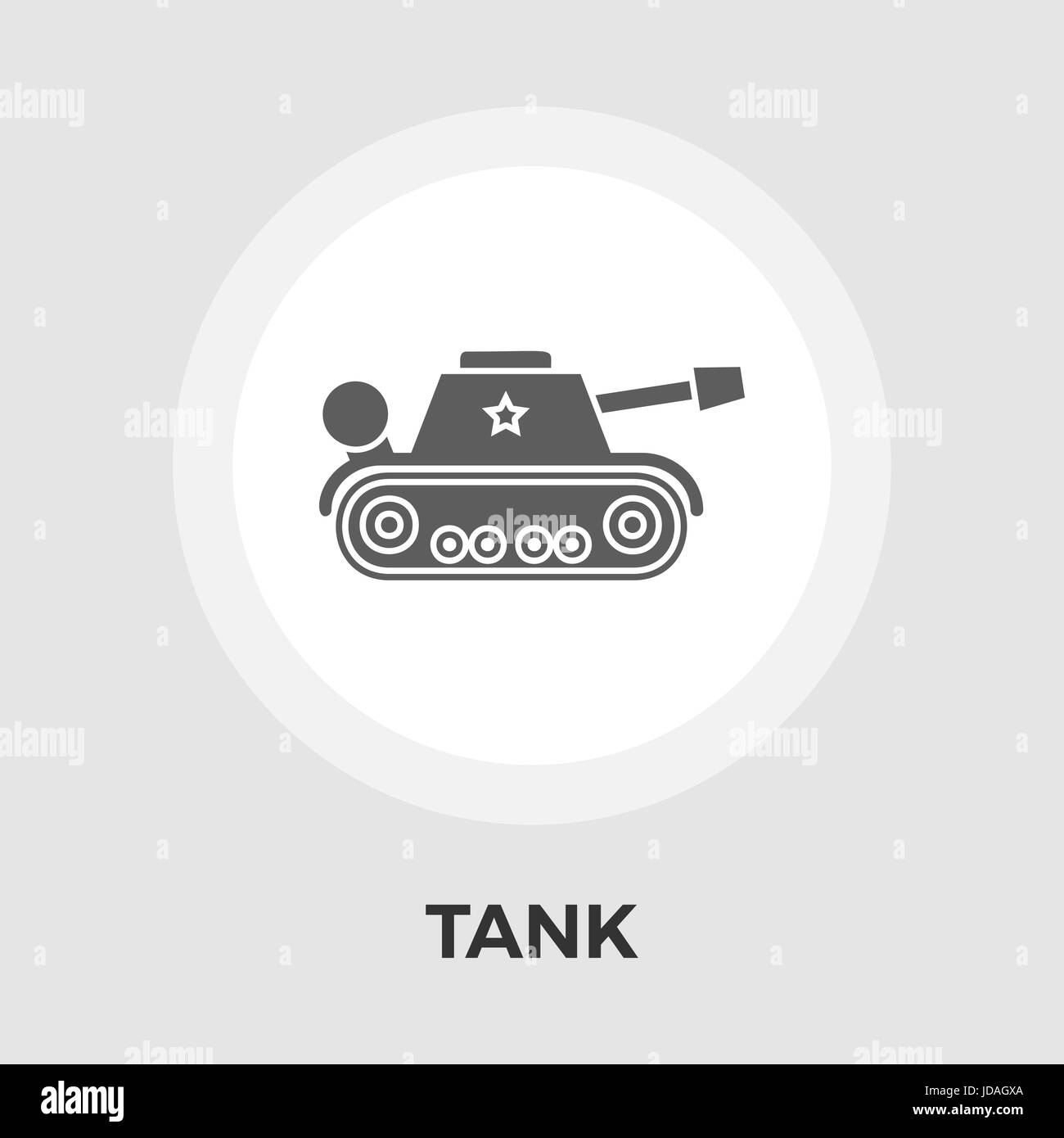 Tank-Spielzeug-Icon-Vektor. Flach-Symbol auf dem weißen Hintergrund isoliert. Editierbare EPS-Datei. Vektor-Illustration. Stock Vektor