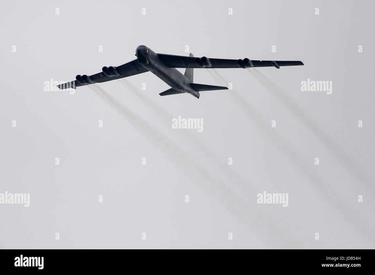 Eine amerikanische Langfristige strategische Bomber Boeing B-52 Stratofortress während der 45. Ausgabe der Übung BALTOPS 2017 BALTIC OPERATIONS in Ustka, Polan Stockfoto