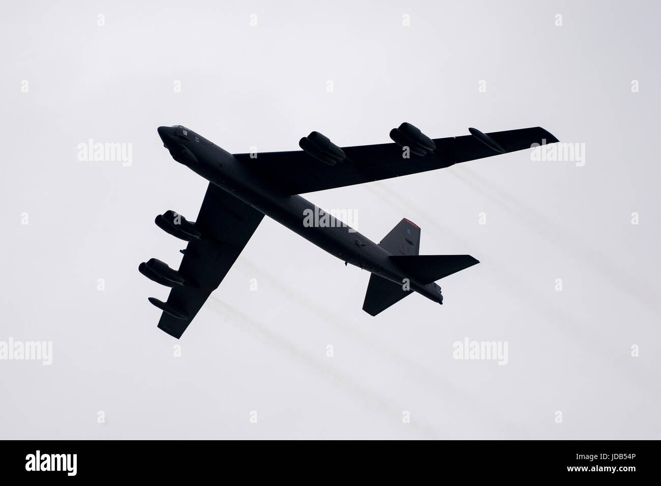 Eine amerikanische Langfristige strategische Bomber Boeing B-52 Stratofortress während der 45. Ausgabe der Übung BALTOPS 2017 BALTIC OPERATIONS in Ustka, Polan Stockfoto