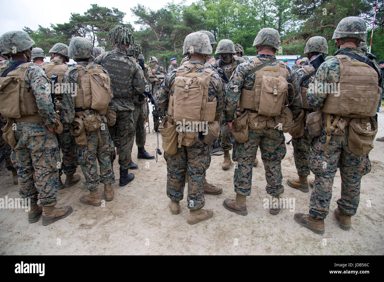 US-Marines während der 45. Ausgabe der Übung BALTOPS 2017 BALTIC OPERATIONS in Ustka, Polen, 14. Juni 2017 © wojciech Strozyk/Alamy Stock Foto ** Stockfoto