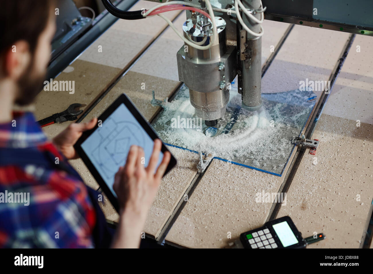 Arbeiten im Werk Stockfoto