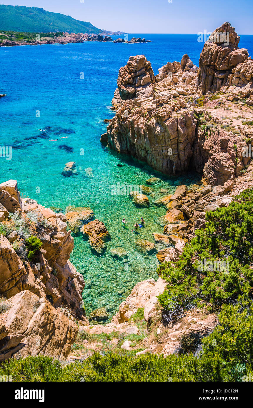 Felsigen Meer Bucht in Costa Paradiso, Sardinien - Italien Stockfoto