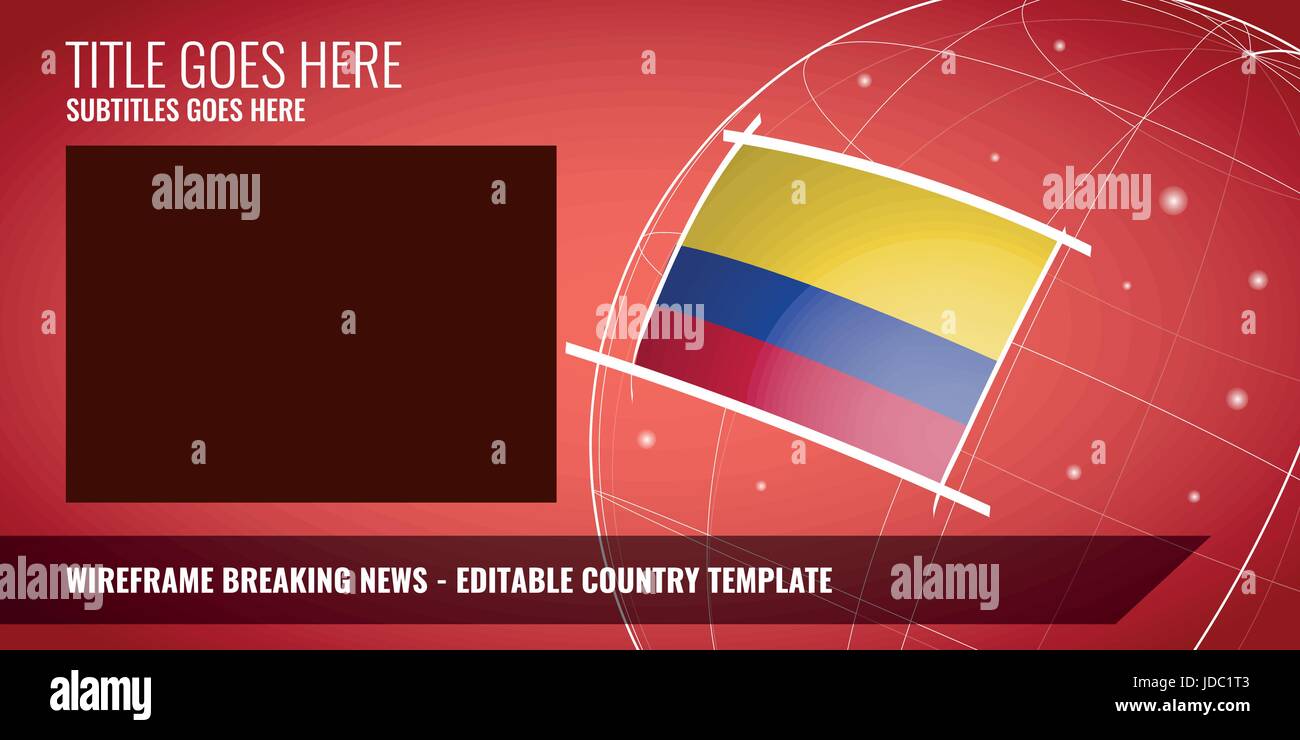 Breaking News in Kolumbien Stock Vektor