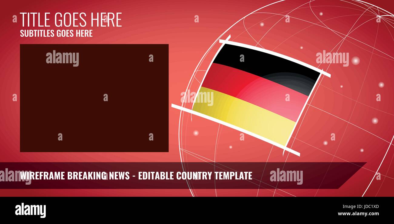 Breaking News in Deutschland Stock Vektor