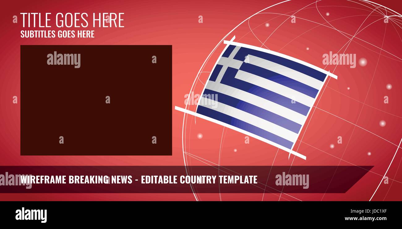 Breaking News in Griechenland Stock Vektor