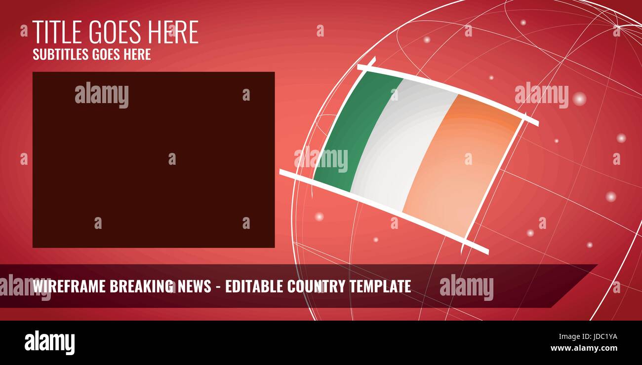 Breaking News in Irland Stock Vektor