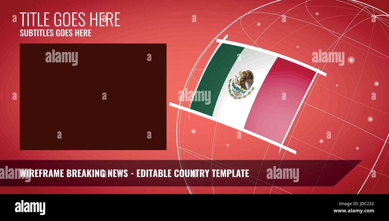 Breaking News in Mexiko Stock Vektor