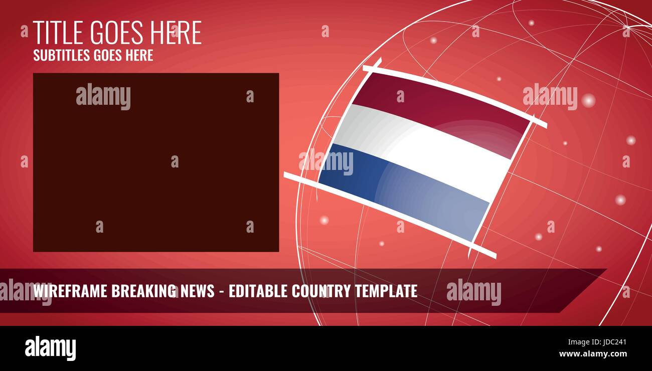 Breaking News in Niederlande Stock Vektor