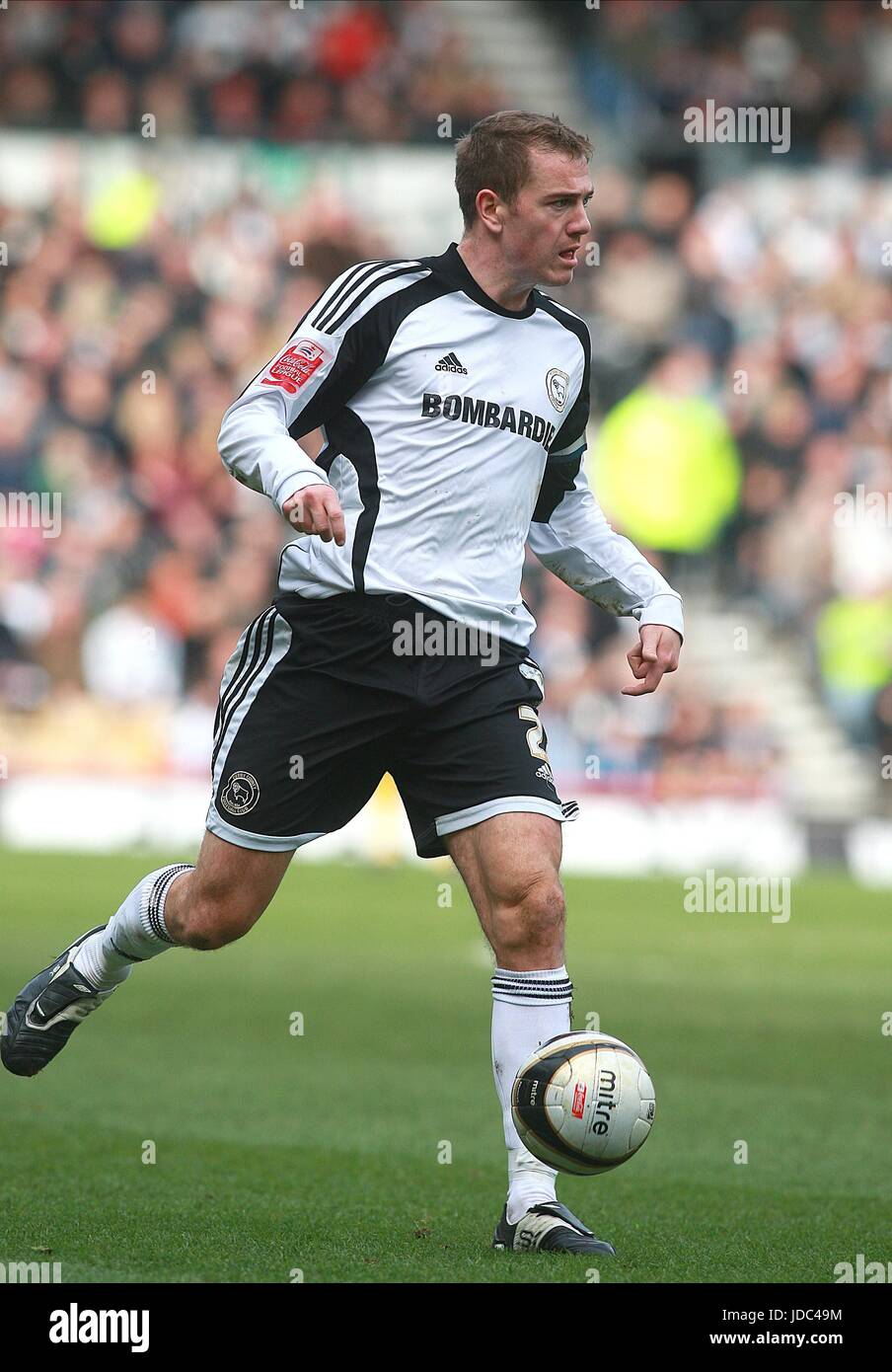 PAUL CONNOLLY DERBY COUNTY FC PRIDE PARK DERBY ENGLAND 7. März 2009 Stockfoto