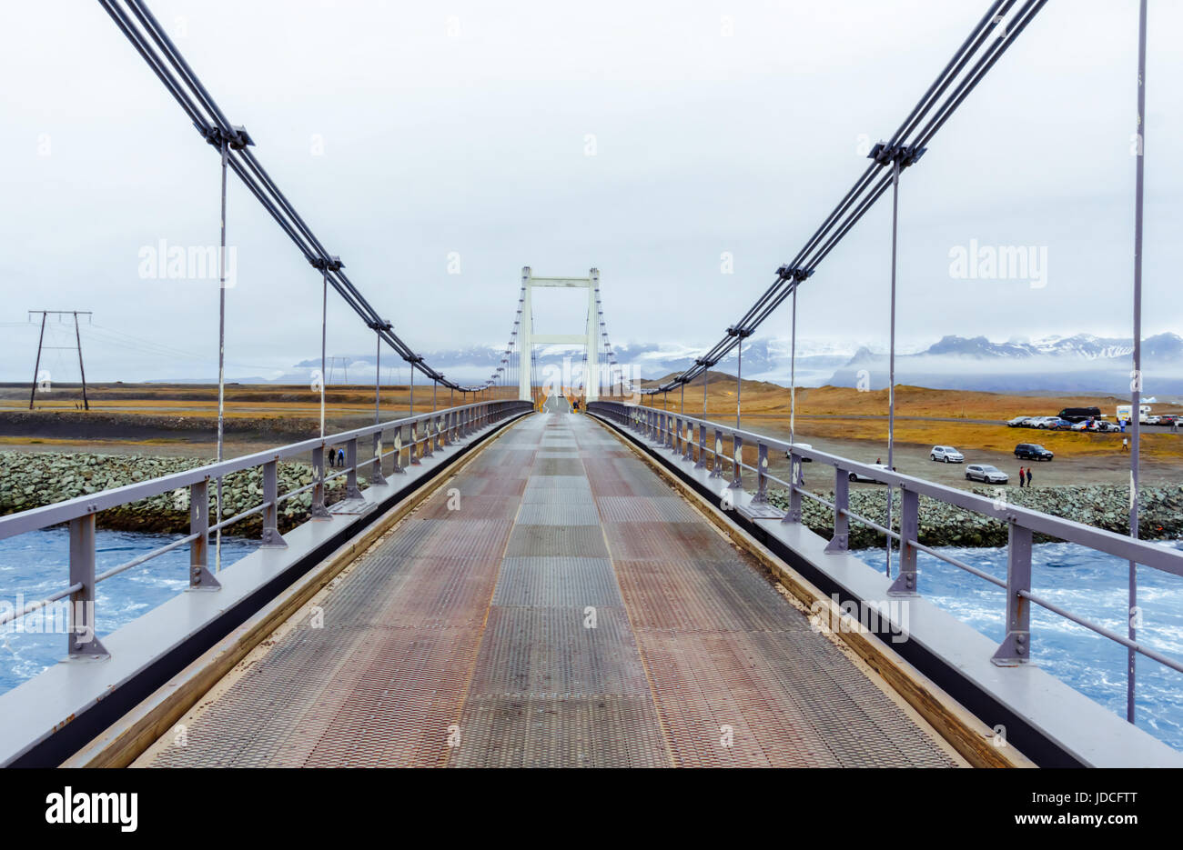 Glazial-Flussbrücke Jökulsárlón, Island Stockfoto