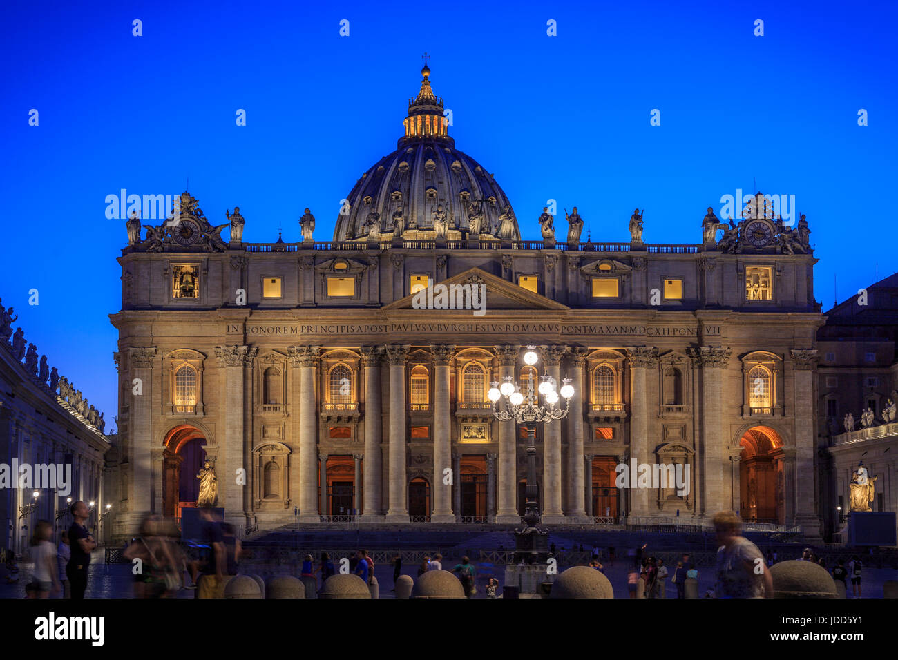 St. Peter, Vatikan, Rom, Sankt Peter, Meist Petersdom dimmed Und dem Petersplatz, Vatikan, Rom, Latium, Italien Stockfoto