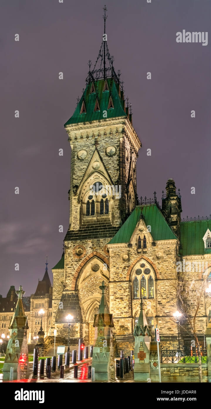 Die Ostblock des Parlaments in Ottawa, Kanada Stockfoto