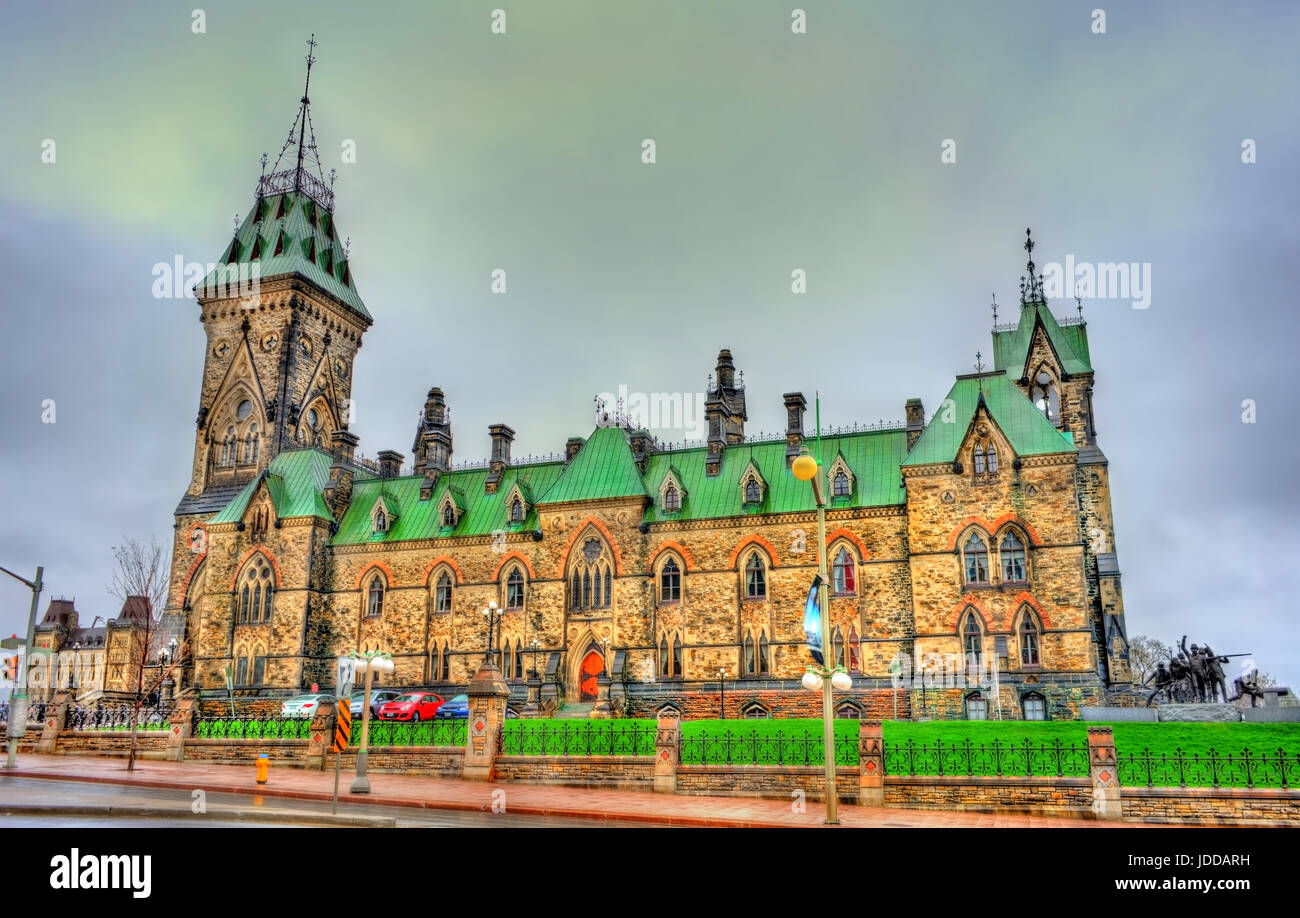 Die Ostblock des Parlaments in Ottawa, Kanada Stockfoto