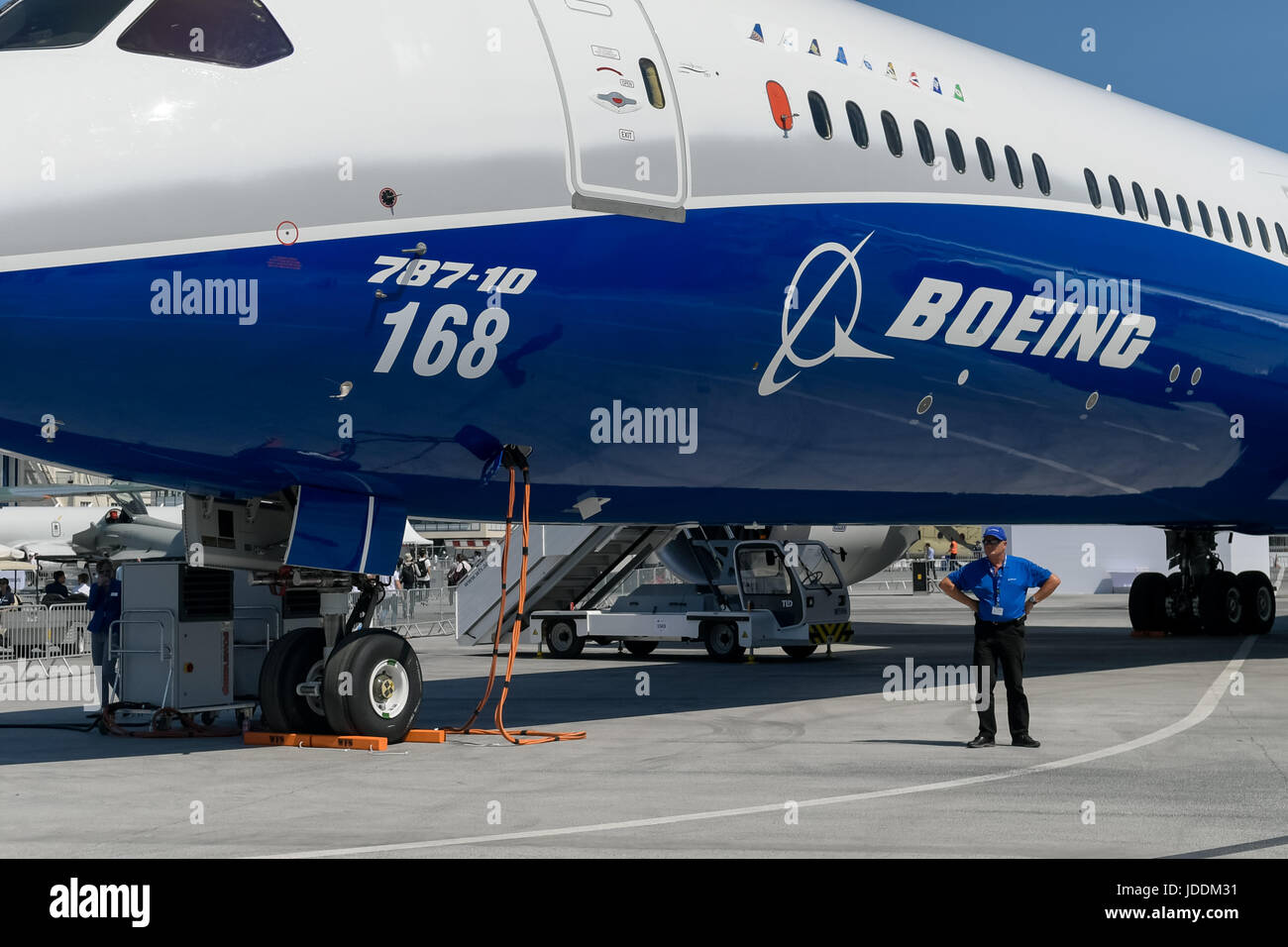 Julien Mattia / Le Pictorium - Salon du Bourget 2017 während des Besuchs von Emmanuel Macron - 19.06.2017 - Frankreich / Seine-Saint-Denis / Le Bourget - Boeing 787-10, Paris Air Show 2017 während des Besuchs von Emmanuel Macron Stockfoto