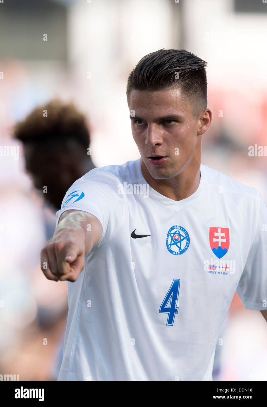 Kielce, Polen. 19. Juni 2017. Martin Valjent (SVK) Fußball: UEFA-U21-Meisterschaft Polen 2017 Gruppe A match zwischen Slowakei 1-2 England Kolporter Arena in Kielce, Polen. Bildnachweis: Maurizio Borsari/AFLO/Alamy Live-Nachrichten Stockfoto