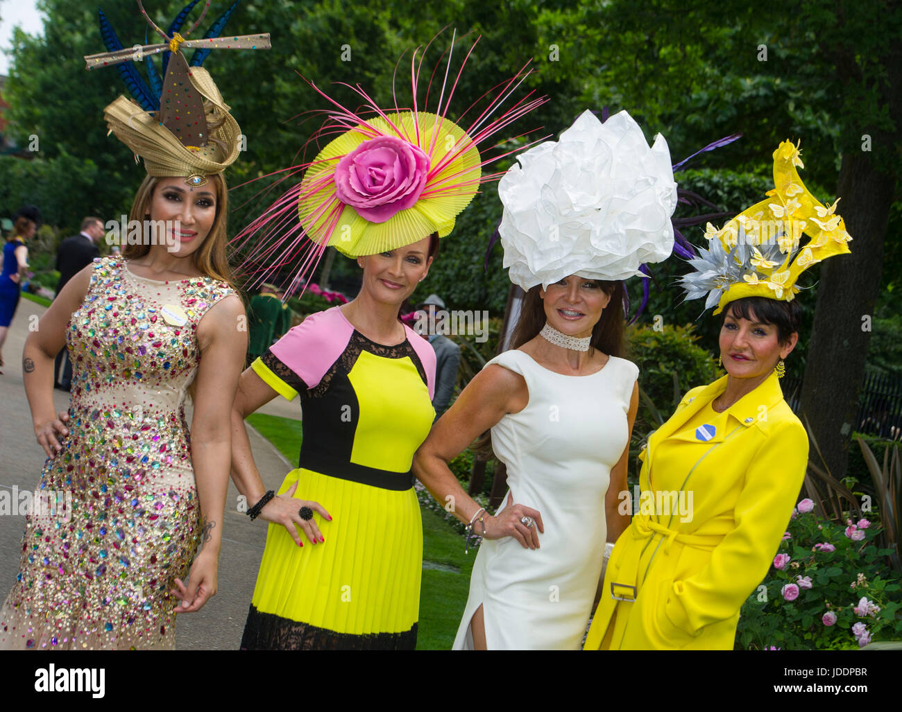 Ascot, Großbritannien. 20. Juni 2017. Mode am ersten Tag des Royal Ascot-Rennen, UK. 20. Juni 2017. Bildnachweis: John Beasley/Alamy Live-Nachrichten Stockfoto