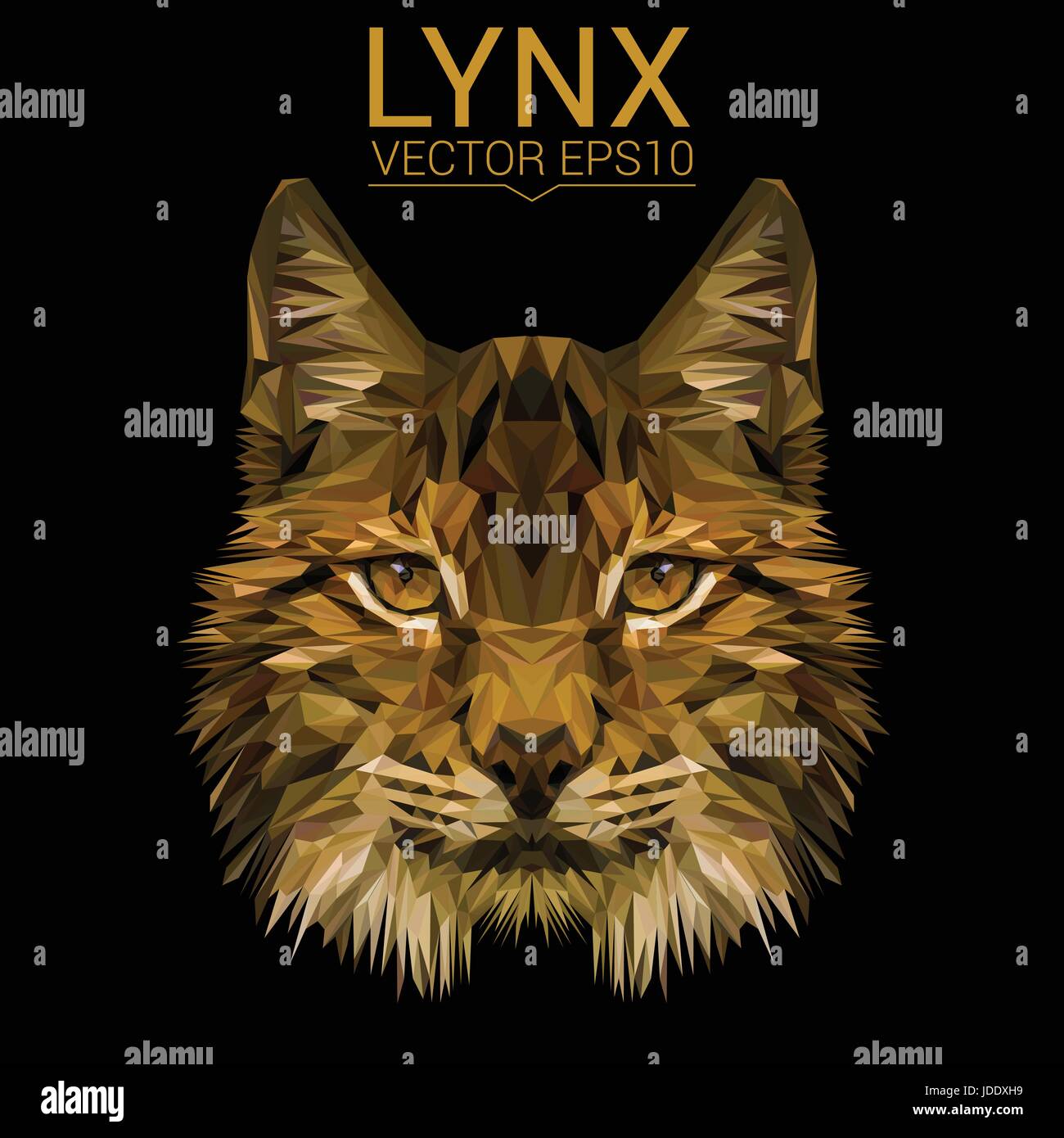 Lynx cat animal Low-poly-Design. Dreieck Vector Illustration. Stock Vektor