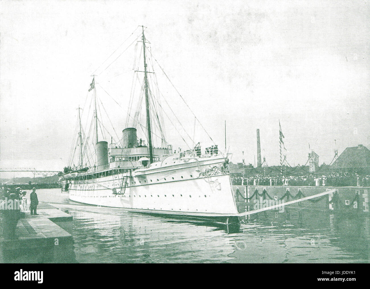 Der Kaiser Yacht in Kiel Regatta 1914 Stockfoto