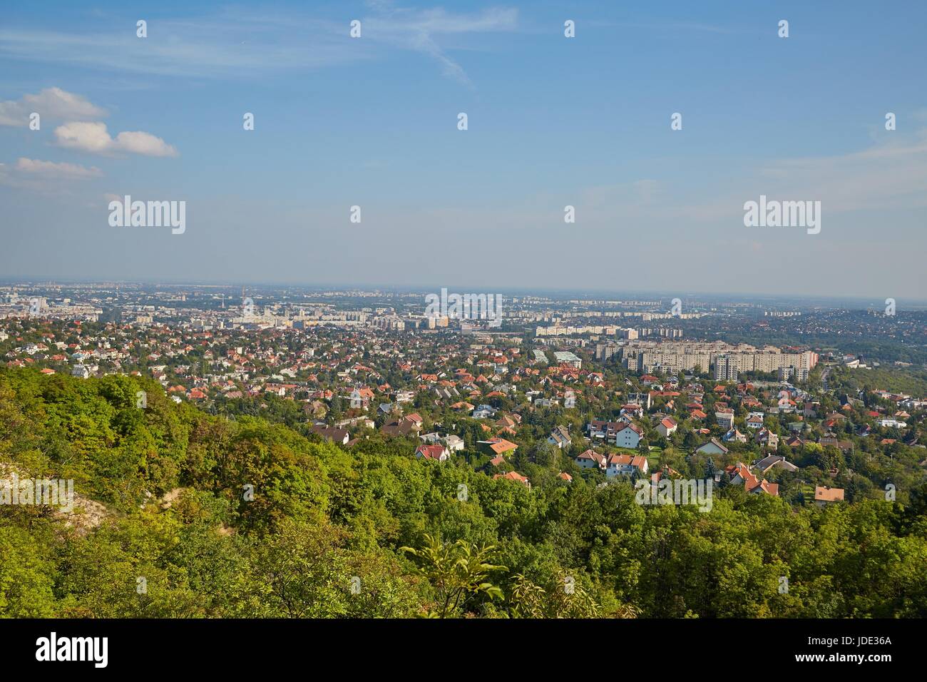 Blick auf einen Vorort von Budapest Stockfoto