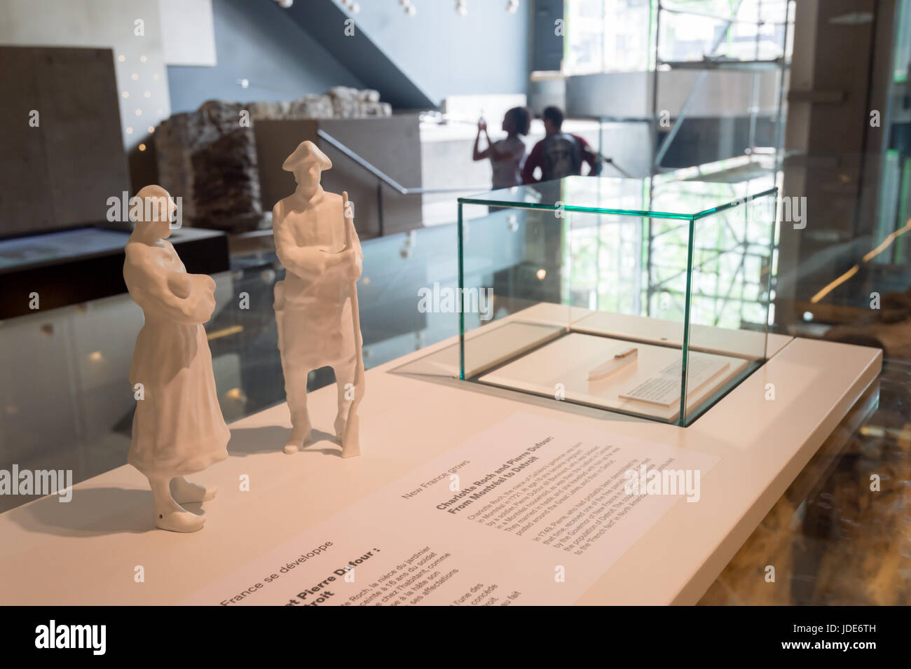 Montreal, 17. Juni 2017: Fort Ville-Marie in Pointe-À-Calliere Museum Stockfoto