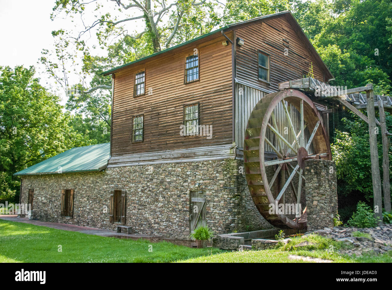 Alten Wasserrad Mühle Stockfoto