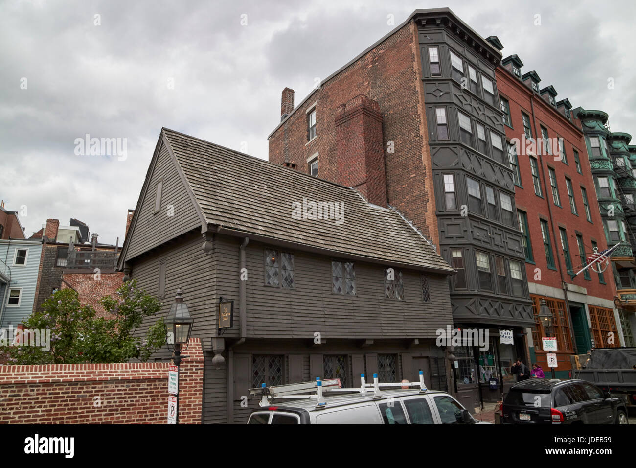 Das Paul Revere Haus auf dem Freedom Trail in Boston USA Stockfoto