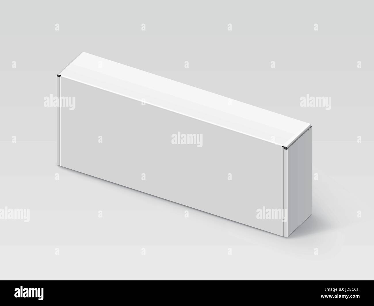 rechts zu kippen, leeren Whitebox, isoliert grau hinterlegt, 3D-Illustration, erhöhten Blick Stock Vektor