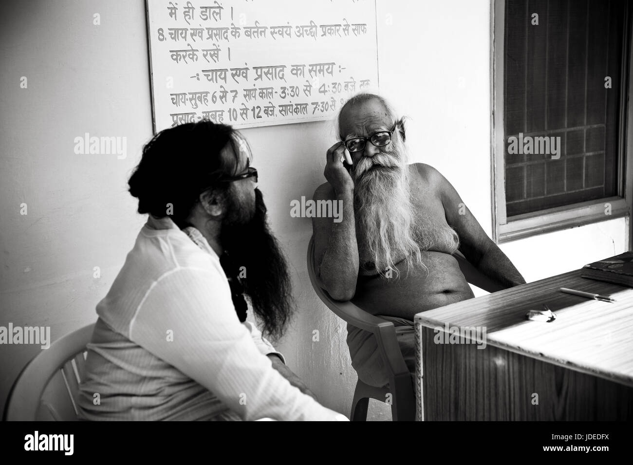 Hinduistischen Ashram in Rishikesh, Indien Stockfoto