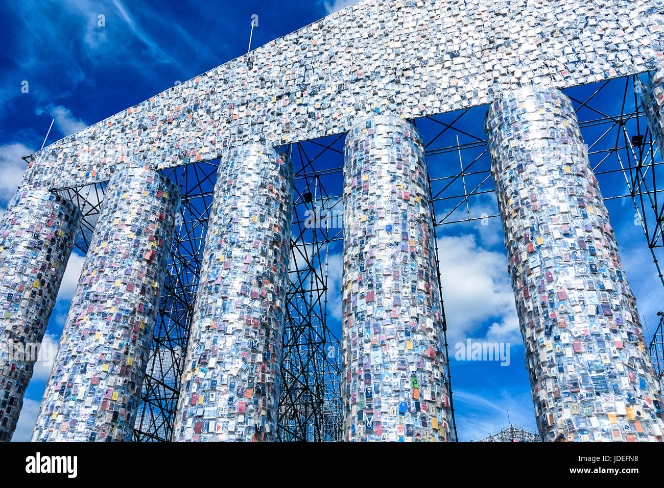 Parthenon der Bücher, Documenta 14, größte Weltausstellung moderner Kunst-die Kunst-Tempel am Friedrichsplatz in Kassel, Deutschland Stockfoto