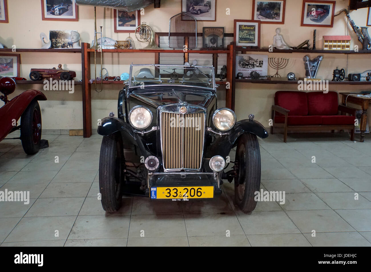 Green MG 1946 britische Sportwagen-Klassiker Stockfoto